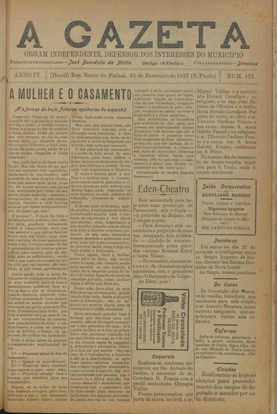 Capa de um dos jornais.
