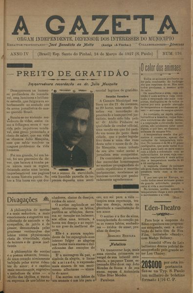 Capa de um dos jornais.