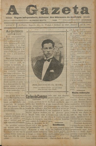 Capa de um dos jornais.