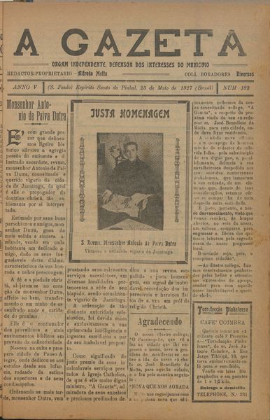 Capa de um dos jornais.