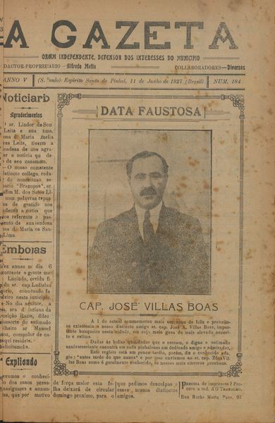 Capa de um dos jornais.