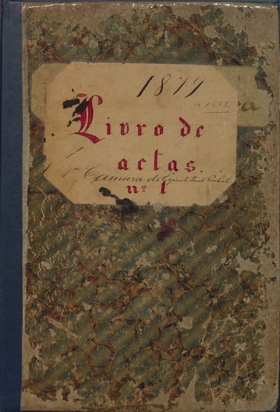 Capa de um dos livros da Câmara.