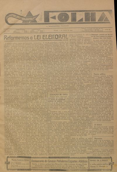 Capa de um dos jornais.
