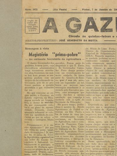 Capa de um dos jornais.