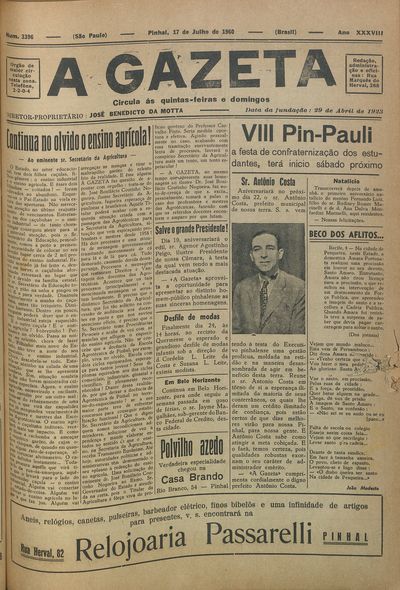 Capa de um dos jornais.
