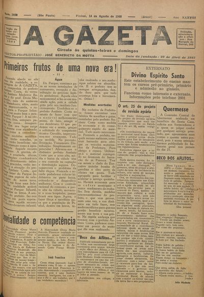 Capa de um dos jornais.