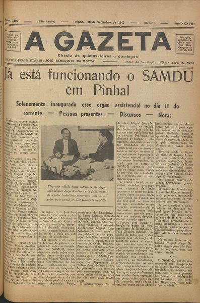 Capa de um dos jornais.