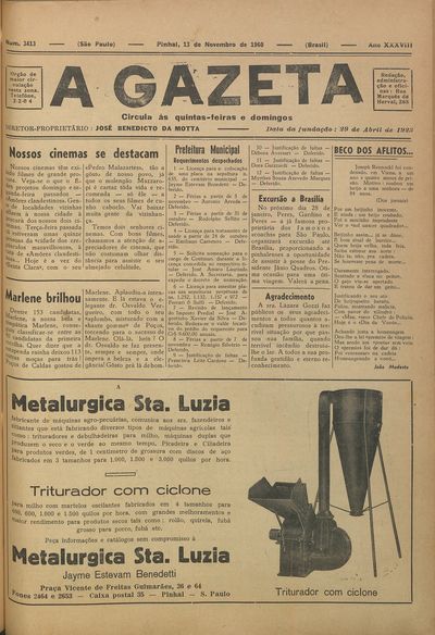 Capa de um dos jornais.