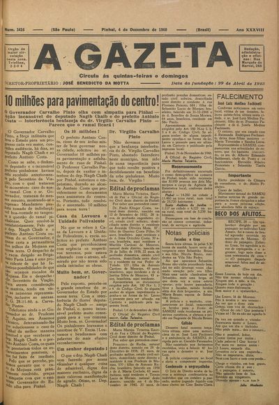 Capa de um dos jornais.
