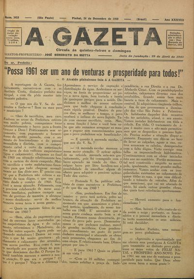 Capa de um dos jornais.