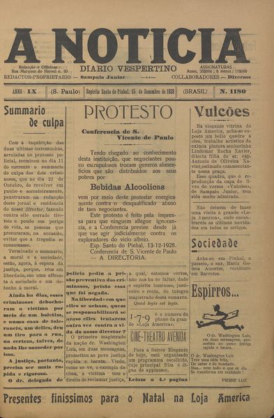 Capa de um dos jornais.