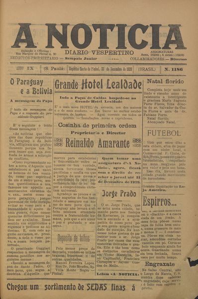 Capa de um dos jornais.