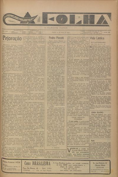 Capa de um dos jornais.