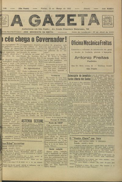 Capa de um dos jornais.