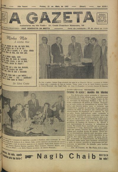 Capa de um dos jornais.