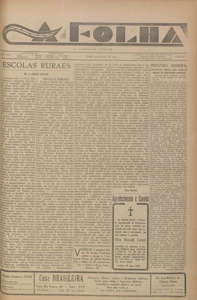 Capa de um dos jornais.