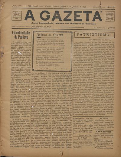 Capa de um dos jornais.