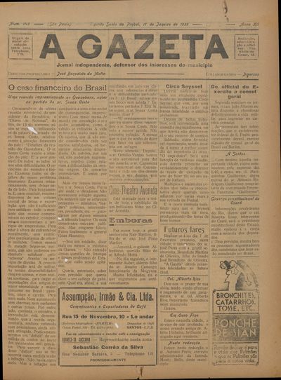 Capa de um dos jornais.