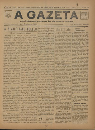 Capa de um dos jornais.