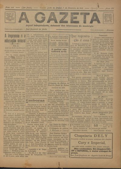 Capa de um dos jornais.