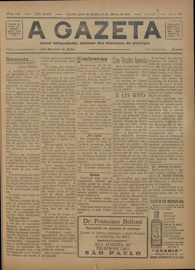 Capa de um dos jornais.
