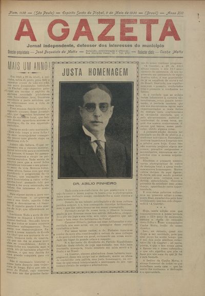 Capa de um dos jornais.