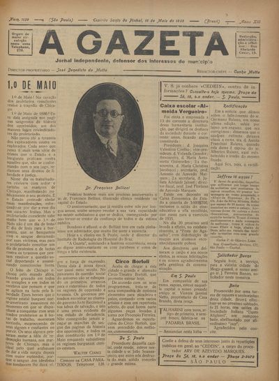 Capa de um dos jornais.