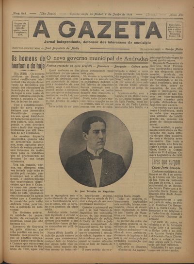 Capa de um dos jornais.