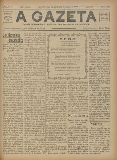 Capa de um dos jornais.