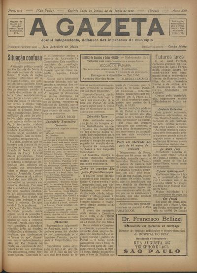 Capa de um dos jornais.