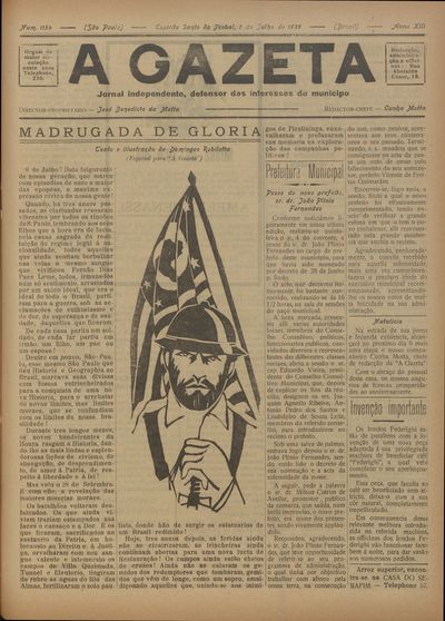 Capa de um dos jornais.