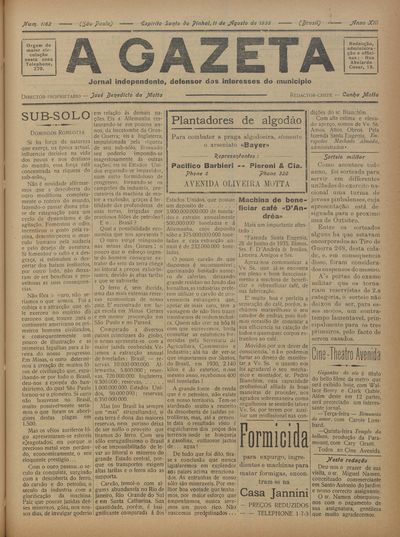 Capa de um dos jornais.