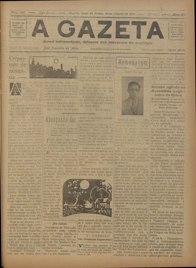 Capa de um dos jornais.
