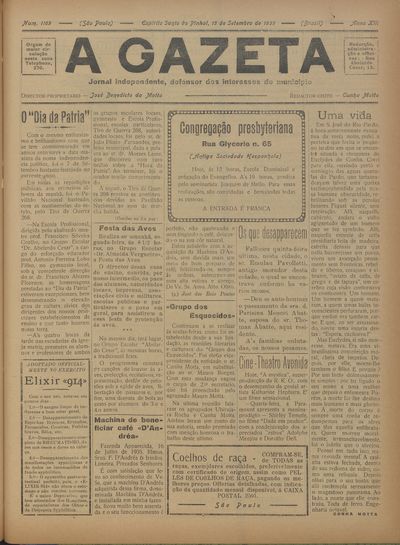 Capa de um dos jornais.