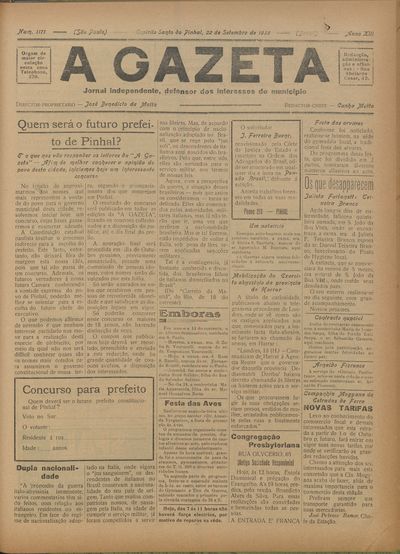 Capa de um dos jornais.