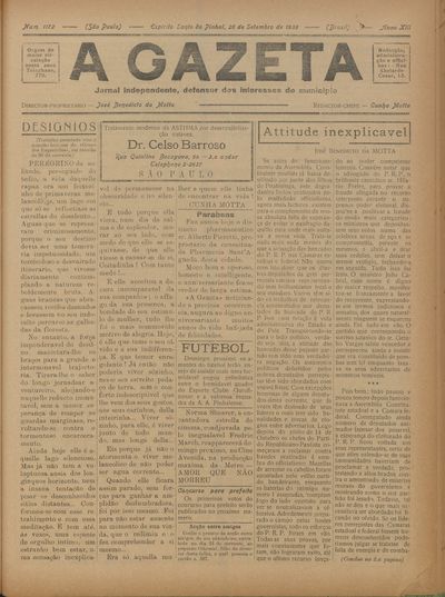 Capa de um dos jornais.