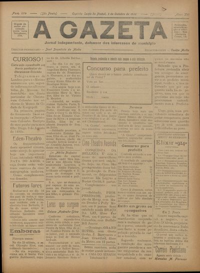 Capa de um dos jornais.