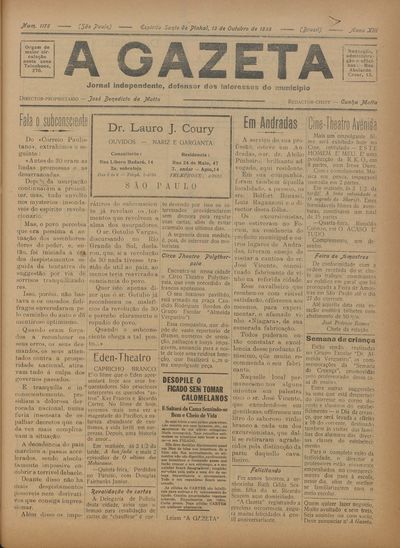 Capa de um dos jornais.