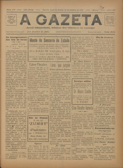 Capa de um dos jornais.