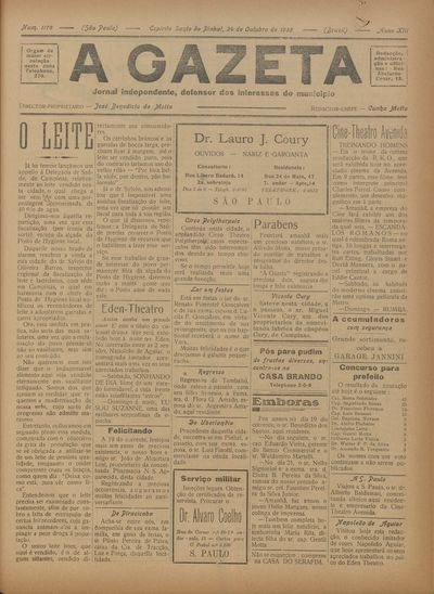 Capa de um dos jornais.