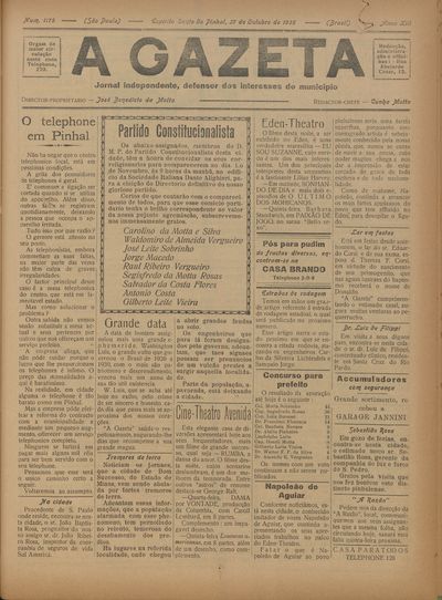 Capa de um dos jornais.