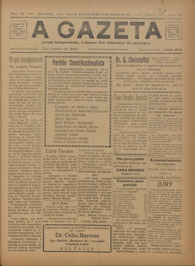 Capa de um dos jornais.