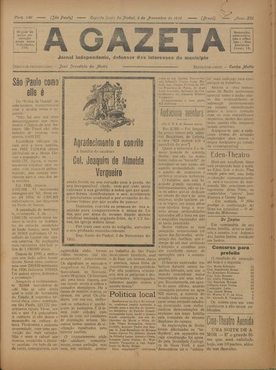 Capa de um dos jornais.