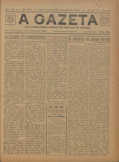 Capa de um dos jornais.