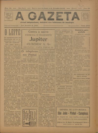 Capa de um dos jornais.
