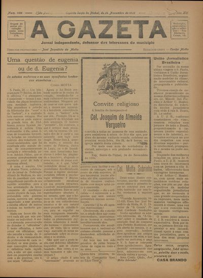 Capa de um dos jornais.
