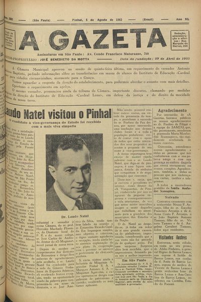 Capa de um dos jornais.