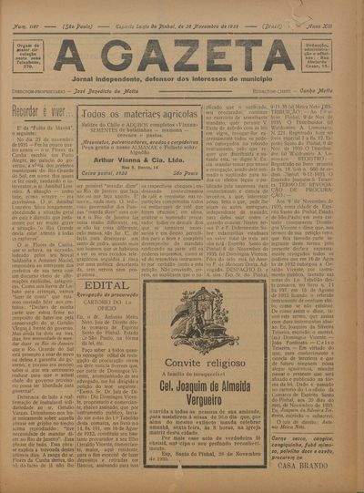 Capa de um dos jornais.