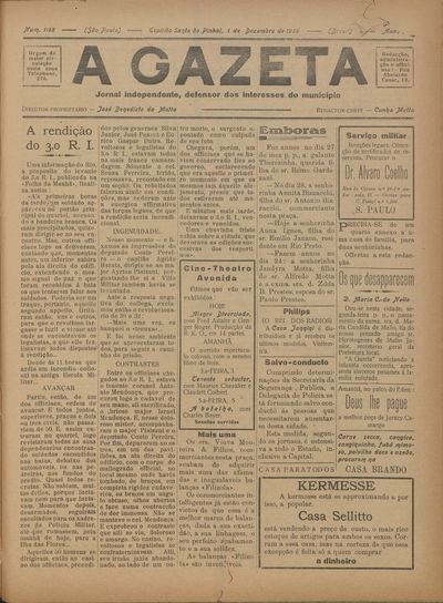 Capa de um dos jornais.