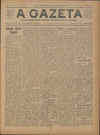 Capa de um dos jornais.